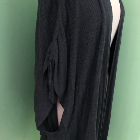 Splendid Dark Gray Poncho Sweater - Picture 2 of 4